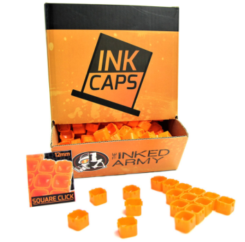 THE INKED ARMY - Square Click Ink Caps, Farbkappen Gr. 12, 800 Stück